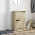vidaXL Armoire à chaussures chêne sonoma 60x34x96 5 cm bois ingénierie