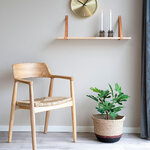 House Nordic Étagère avec sangles en cuir Lila Naturel