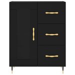 vidaXL Buffet noir 69 5x34x90 cm bois d'ingénierie
