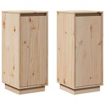vidaXL Buffets 2 Pièces 31 5x34x75 cm Bois massif de pin