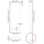 vidaXL Pieds de table de bar Anthracite 2 pièces 50 x (110-111) cm Acier