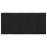 vidaXL Coussin de tête de lit Hanko noir 100 cm tissu