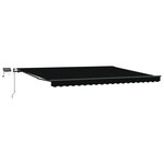 Store Rétractable Manuel vidaXL avec LED Noir 400x300 cm