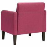 vidaXL Fauteuil avec accoudoirs rouge bordeaux 54 cm velours