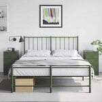 vidaXL Tables de chevet 2 Pièces vert olive 34 5x39x62 cm acier