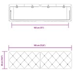 vidaXL Coussin de tête de lit rose 180 cm velours