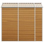 vidaXL Abri de jardin marron clair 191x215x198 cm acier galvanisé