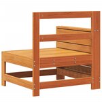 vidaXL Canapé de jardin accoudoir cire marron bois de pin massif