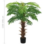 vidaXL Palmier Cycas artificiel avec pot 140 cm Vert