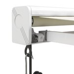 vidaXL Auvent rétractable crème 4x3 m tissu et aluminium