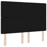vidaXL Tête de lit boutons cristal tuftés noire 160 cm velours