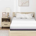 vidaXL Matelas Blanc  Gris 90 x 200 cm Mousse