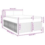 vidaXL Sommier à lattes de lit avec matelas Marron foncé 160x200 cm
