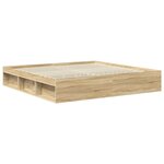 vidaXL Cadre de lit Sonoma 200 x 200 cm Bois d'ingénierie