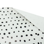 Papier cadeau petits pois noir et blanc 2 x 0 70m