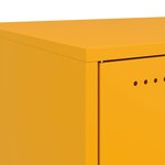 vidaXL Tables de chevet 2 Pièces jaune moutarde 36x39x78 cm acier