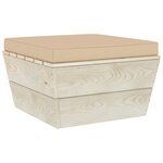 vidaXL Salon de jardin palette 3 Pièces avec coussins Épicéa imprégné