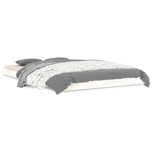 vidaXL Cadre de lit sans matelas blanc 120x190 cm bois de pin massif