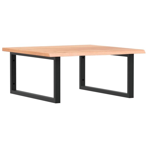 vidaXL Étagère de vasque murale acier et bois de chêne massif