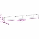 vidaXL Jardinière surélevée 582 x 50 x 36 cm Acier galvanisé