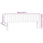 vidaXL Têtes de lit 2 Pièces Gris foncé 90x5x78/88 cm Tissu