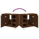 vidaXL Armoire de bain Chêne marron 60x32x53 5 cm Bois d'ingénierie