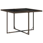vidaXL Ensemble à manger de jardin 5 Pièces et coussins marron poly rotin