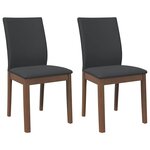 vidaXL Chaises à manger coussins 2 Pièces marron bois massif caoutchouc
