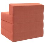 vidaXL Canapé-lit pliable Rouge orange 200 x 70 x 10 cm