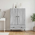 vidaXL Buffet Sonoma gris 66 x 34 5 x 95 cm Bois d'ingénierie
