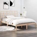 vidaXL Cadre de lit Bois massif 120x200 cm