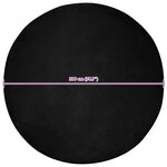 vidaXL Tapis en Fourrure Synthétique de Lapin Noir Ø 200 cm Polyester