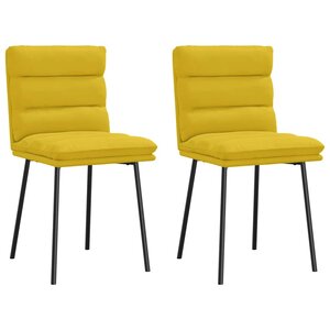 vidaXL Chaises à manger lot de 2 Jaune Velours