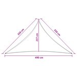 vidaXL Voile d'ombre Gris clair et blanc 3 5 x 3 5 x 4 9 m HDPE