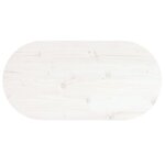 vidaXL Dessus de table blanc 70x35x2 5 cm bois de pin massif ovale