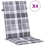 vidaXL Chaises de jardin inclinables lot de 4 et coussins bois teck