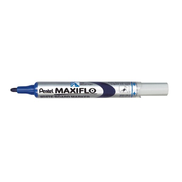Marqueur maxiflo mwl5s pour tableau blanc pte ogive fine bleu x 12 pentel