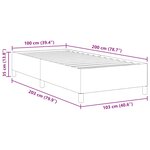 vidaXL Cadre de lit Bleu 100 x 200 cm Tissu en velours côtelé