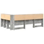 vidaXL Tête de lit de rangement Gris béton 120 cm Bois d'ingénierie