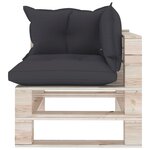 Vidaxl salon de jardin palette 8 pièces avec coussins bois de pin