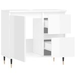 vidaXL Armoire de salle de bain blanc brillant 65x33x60 cm