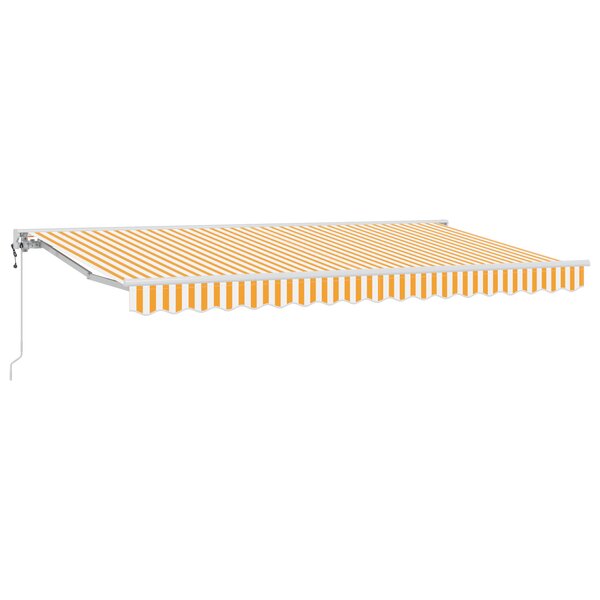 vidaXL Auvent Rétractable Jaune et blanc 400x200 cm
