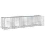 vidaXL Panier gabion avec couvercle 450x100x100 cm fer galvanisé