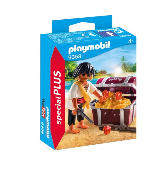 9358  pirate avec coffre au trésor 1218