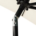 vidaXL Parasol de jardin à 3 niveaux avec mât en aluminium sable 2x2 m