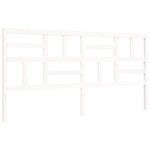 vidaXL Cadre de lit sans matelas blanc bois massif