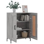 vidaXL Buffet sonoma gris 69 5x34x90 cm bois d'ingénierie
