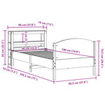 vidaXL Cadre de lit sans matelas cire marron 90x190 cm bois pin massif