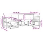 vidaXL Ensemble de canapés d'extérieur 6 pc Blanc et Beige Polyester