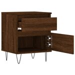 vidaXL Tables de chevet 2 Pièces chêne marron 40x35x50 cm bois ingénierie